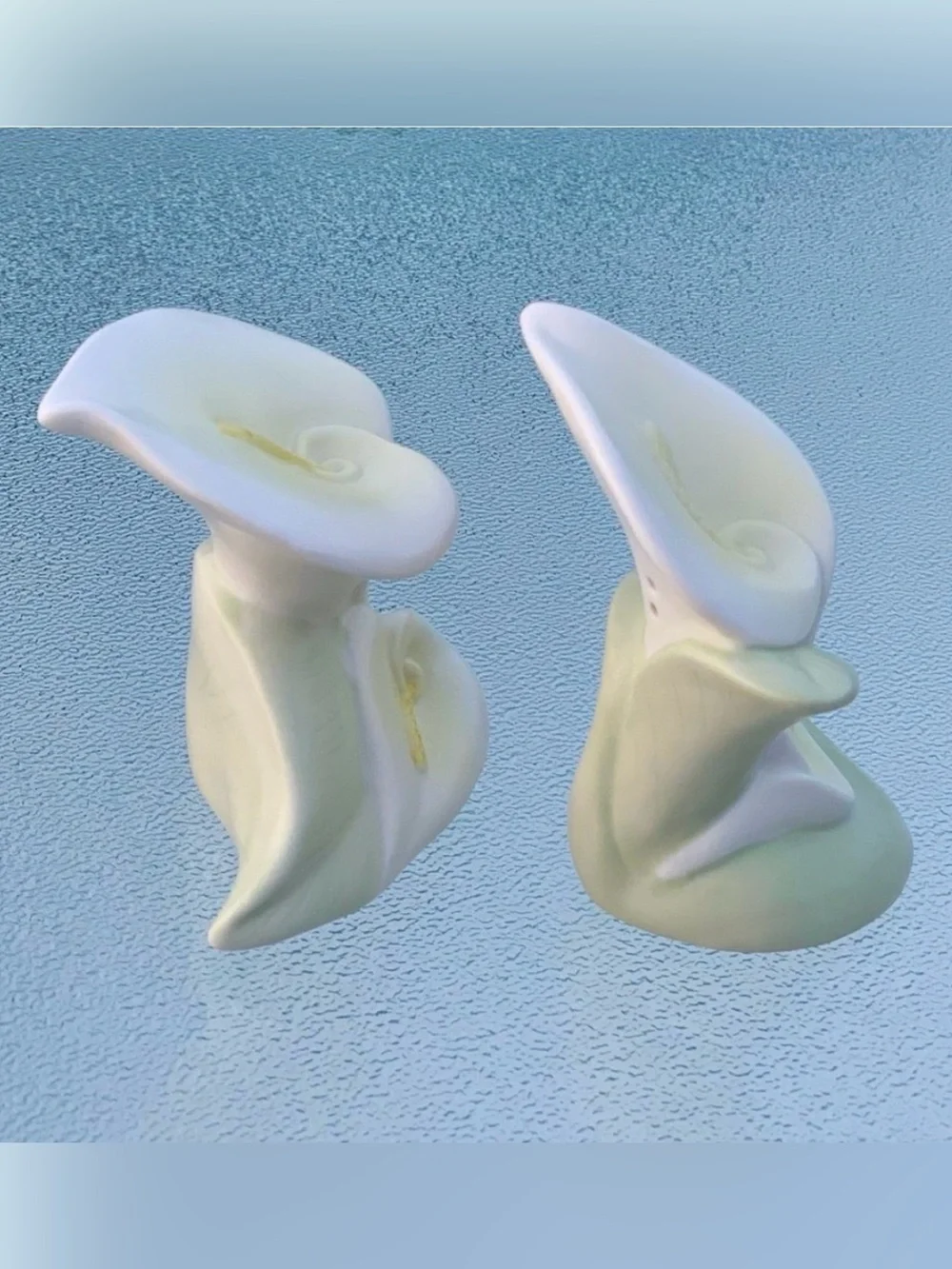 Calla Lily Porcelain Ceramic Salt and Pepper Shakers Set